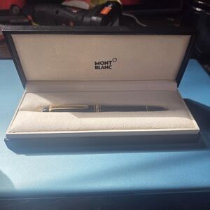Montblanc Black and Gold Rollerball Pen in Branded Presentation Case 10 refills